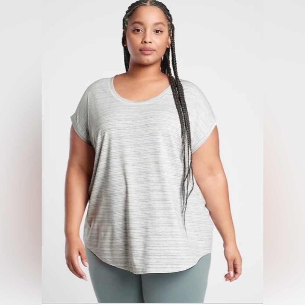 Athleta Cloudlight Stratus Breezy Striped T-Shirt